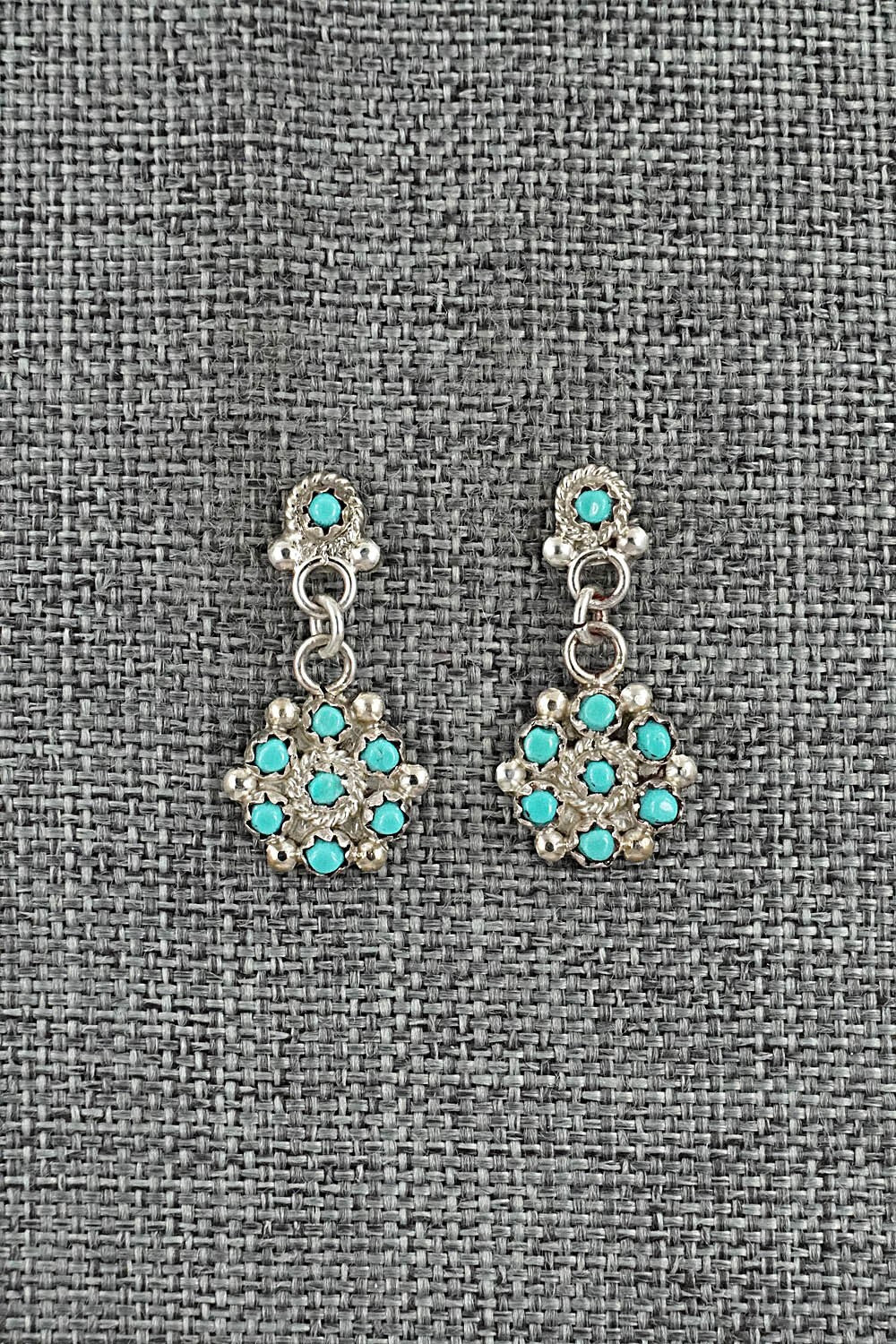 Turquoise & Sterling Silver Earrings - Michael Gchachu