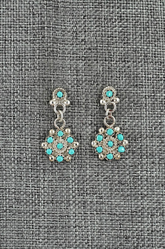 Turquoise & Sterling Silver Earrings - Michael Gchachu