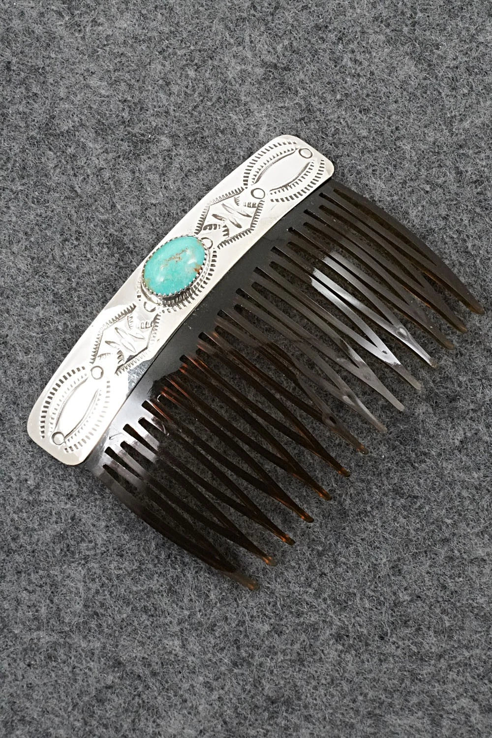 Turquoise & Sterling Silver Hair Combs - Jolene Begay