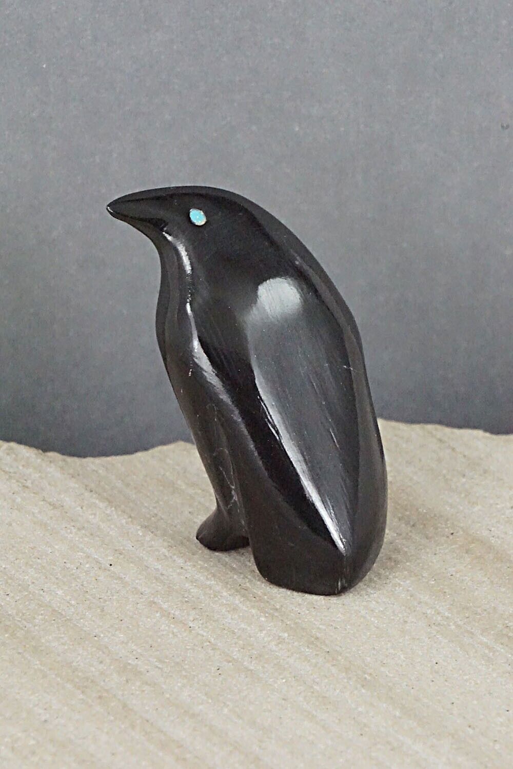 Penguin Zuni Fetish Carving - Calvert Bowannie