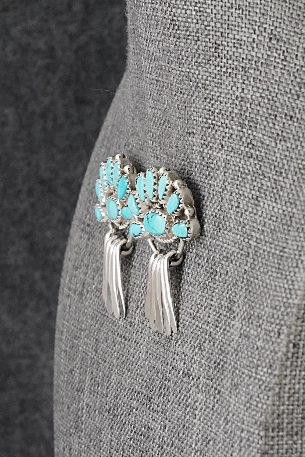 Turquoise & Sterling Silver Earrings - Justina Wilson