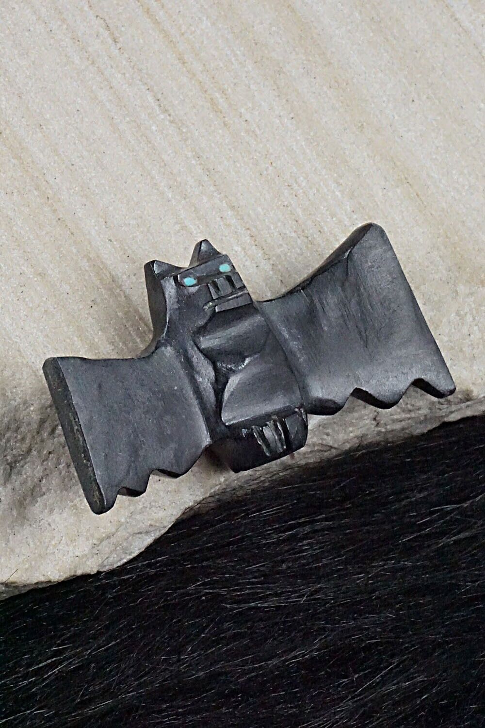 Bat Zuni Fetish Carving - Tim Lementino