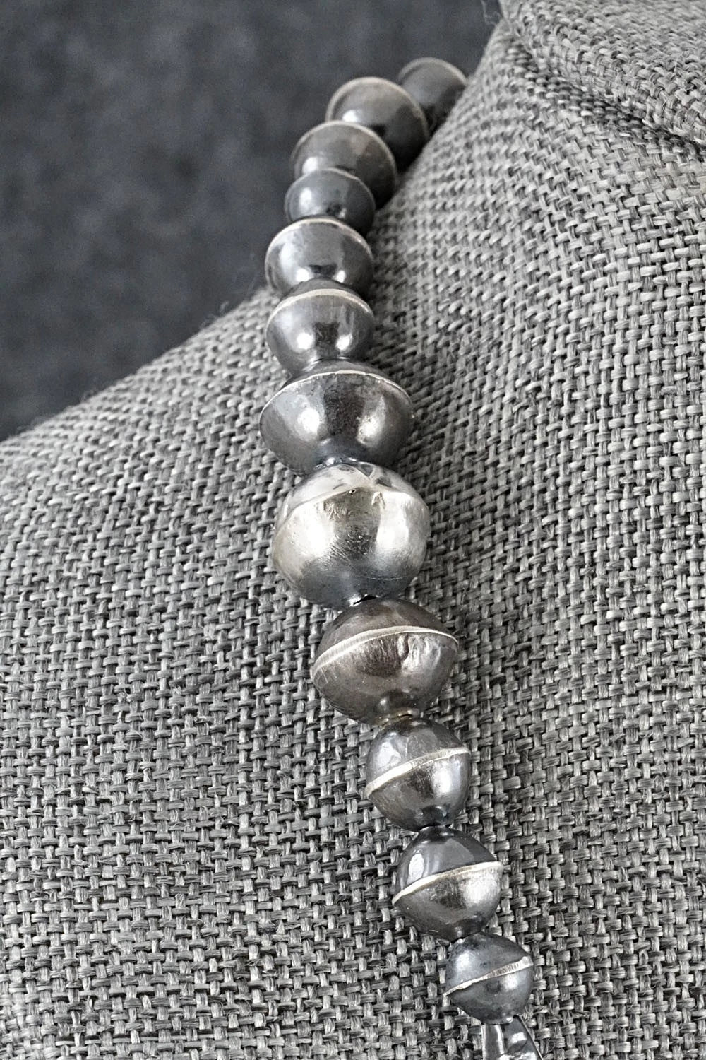 Sterling Silver Navajo Pearl Necklace 24" - Vintage