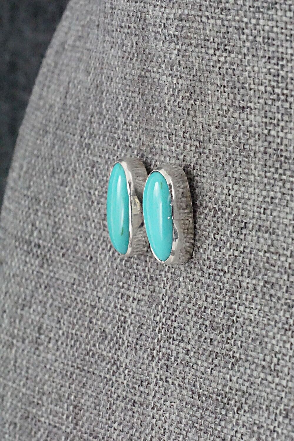 Turquoise & Sterling Silver Earrings - Marco Begaye