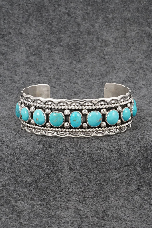 Turquoise & Sterling Silver Bracelet - Chester Charley