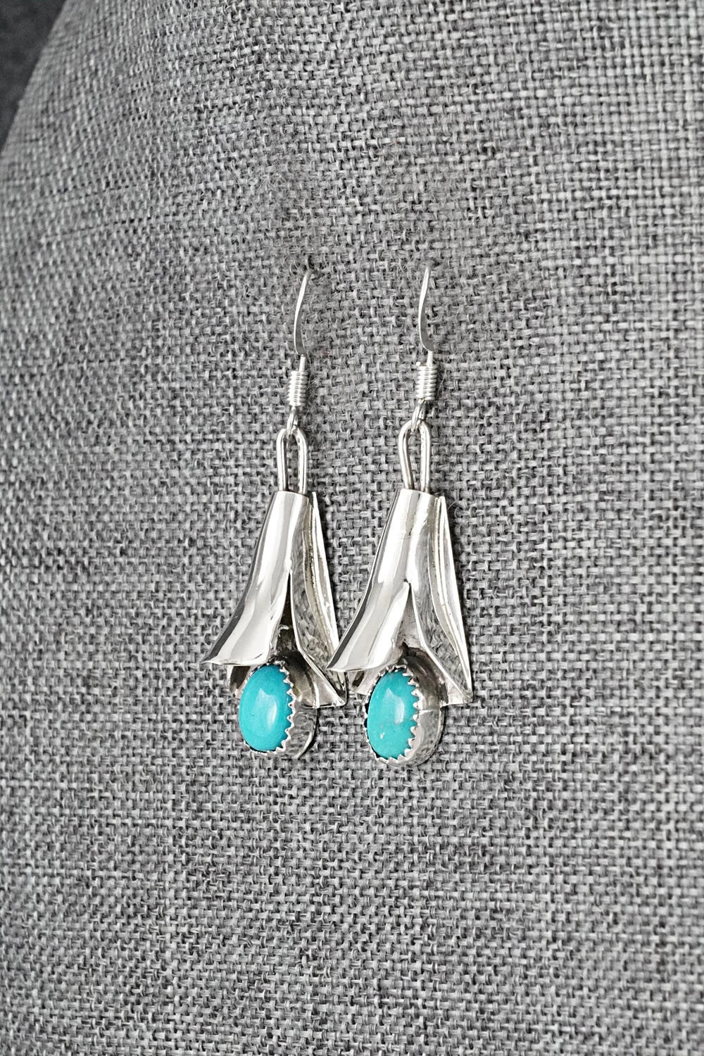 Turquoise & Sterling Silver Earrings - Louise Yazzie