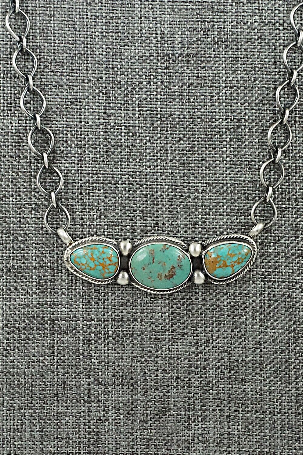 Turquoise & Sterling Silver Necklace - Kathleen Livingston