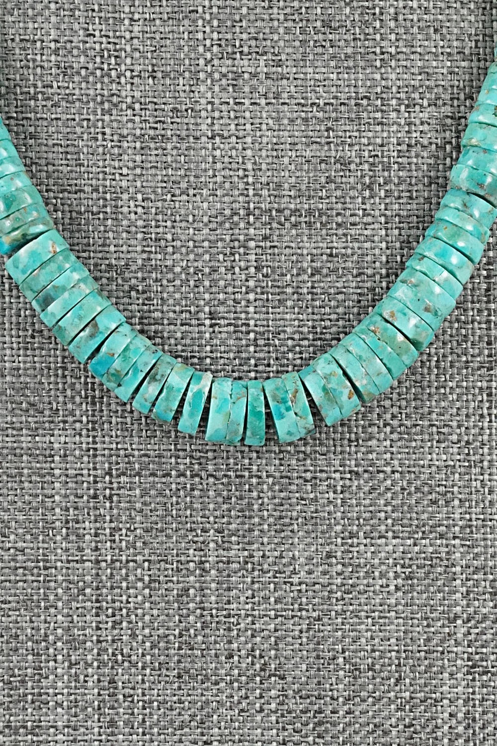 Turquoise & Sterling Silver Necklace 18" - Doreen Jake