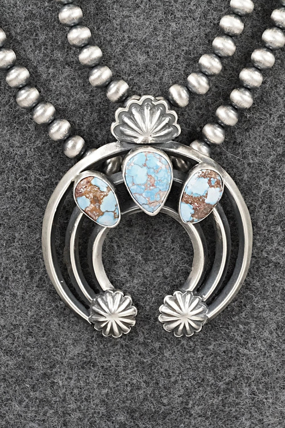 Turquoise & Sterling Silver Necklace - Davey Morgan