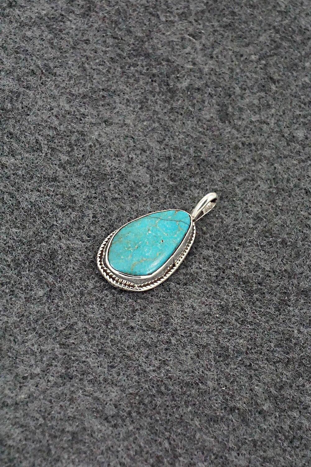 Turquoise & Sterling Silver Pendant - Ernest Hawthorne