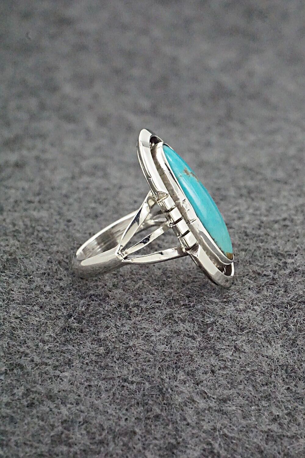 Turquoise & Sterling Silver Ring - Samuel Yellowhair - Size 5.75