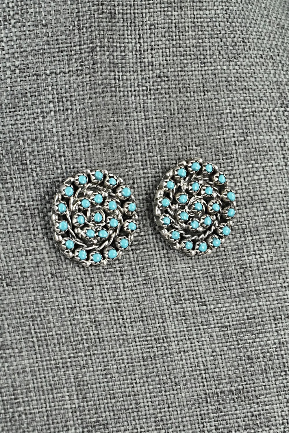 Turquoise & Sterling Silver Earrings - Randy Hooee