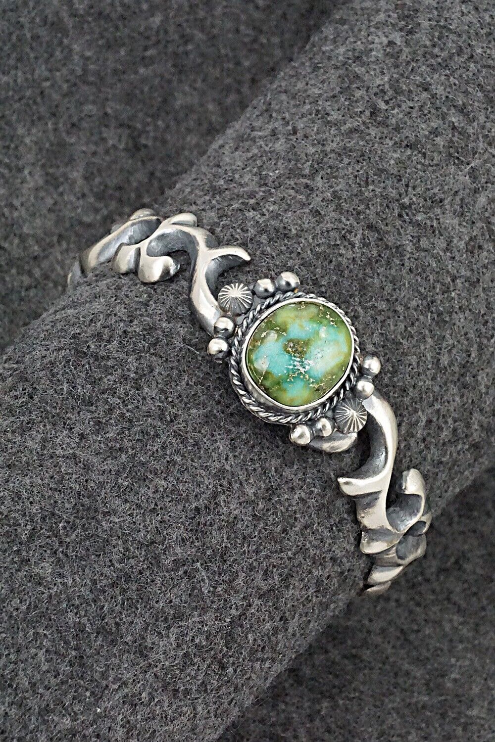 Turquoise & Sterling Silver Bracelet - Harrison Bitsue