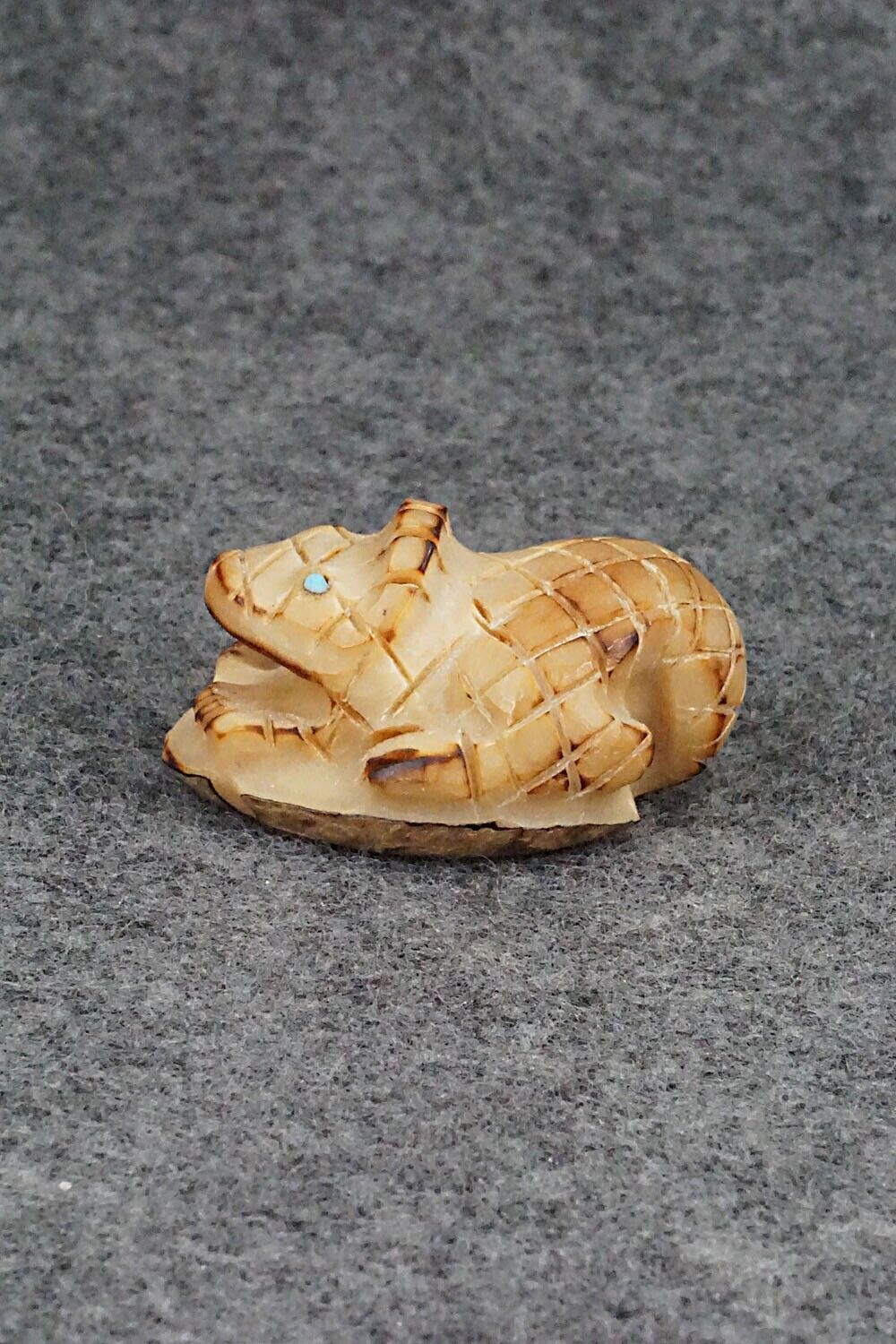 Horned Toad Zuni Fetish Carving - Alfred Lamy