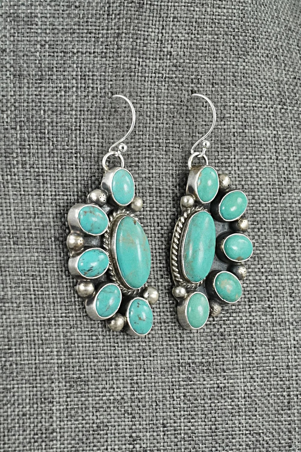 Turquoise & Sterling Silver Earrings - Kathleen Livingston