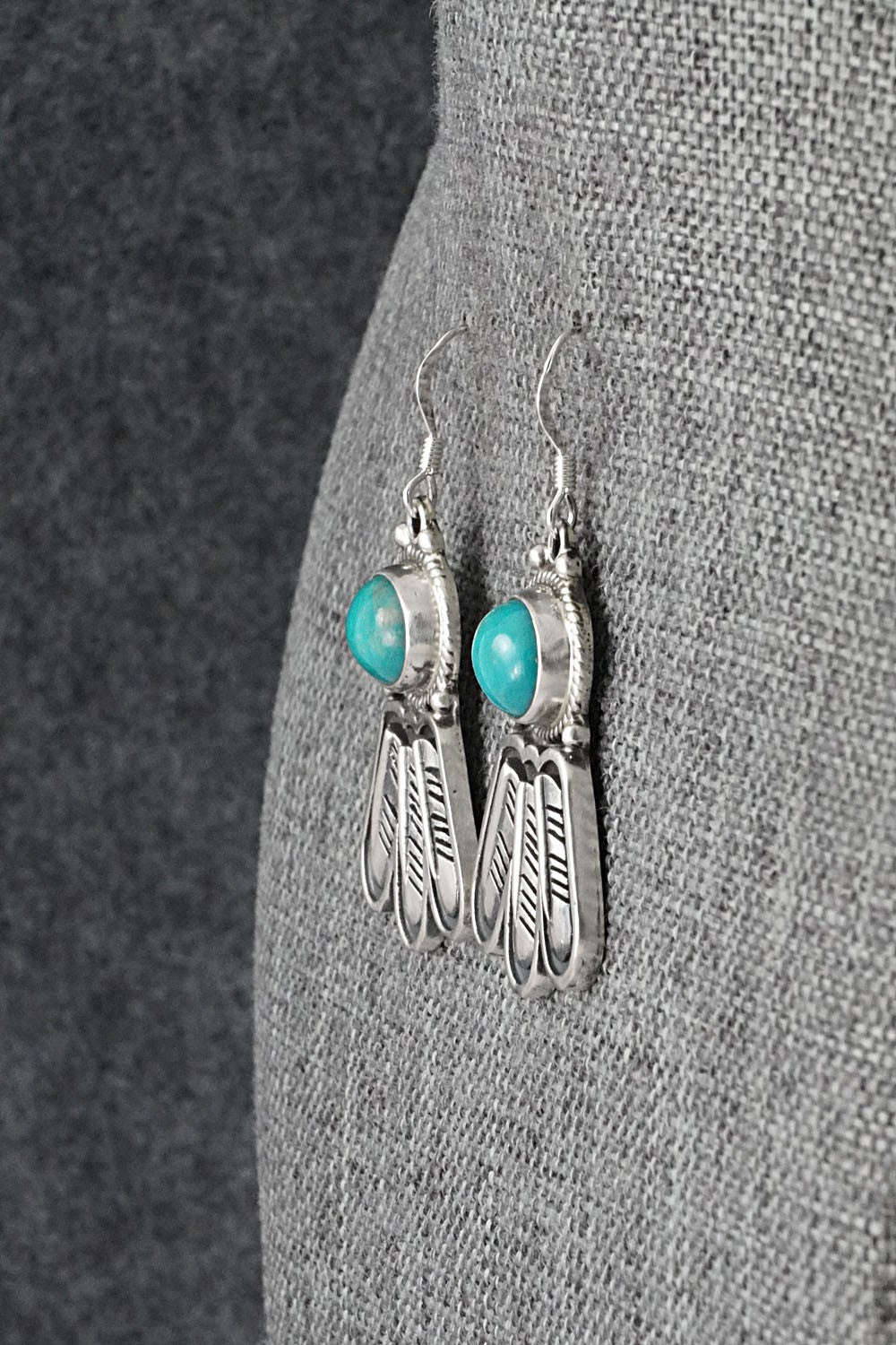 Turquoise & Sterling Silver Earrings - Sharon McCarthy