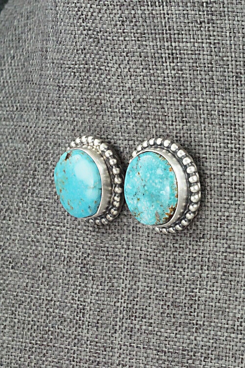 Turquoise & Sterling Silver Necklace and Earrings Set - Randy Boyd