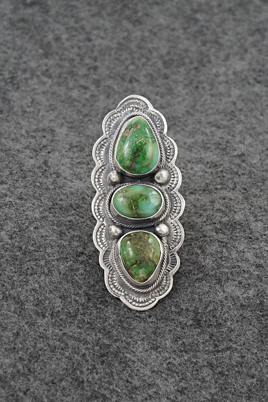 Turquoise & Sterling Silver Ring - Bobby Johnson - Size 9