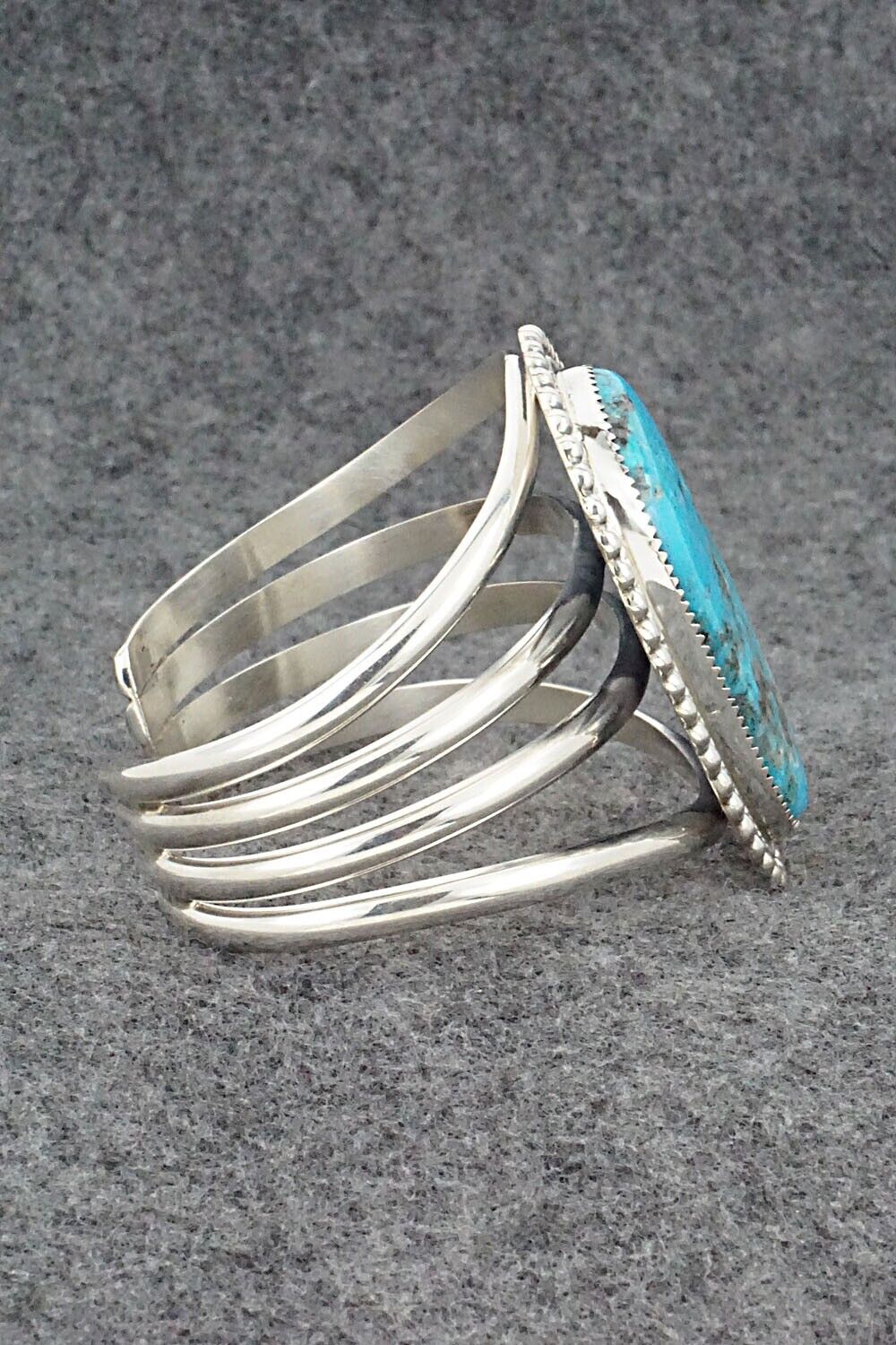 Turquoise & Sterling Silver Bracelet - Leslie Nez