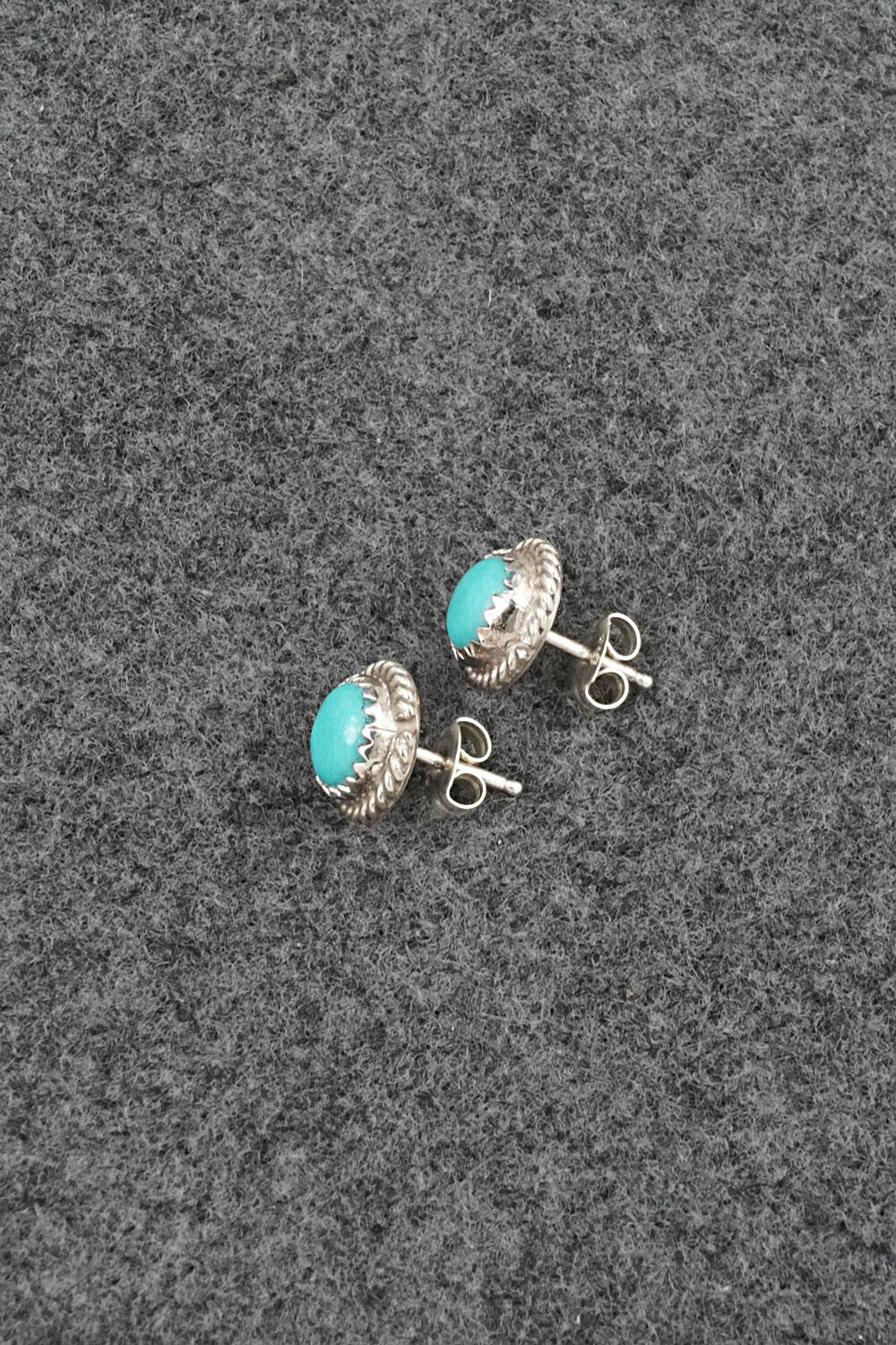 Turquoise & Sterling Silver Earrings - Kenneth Hughte