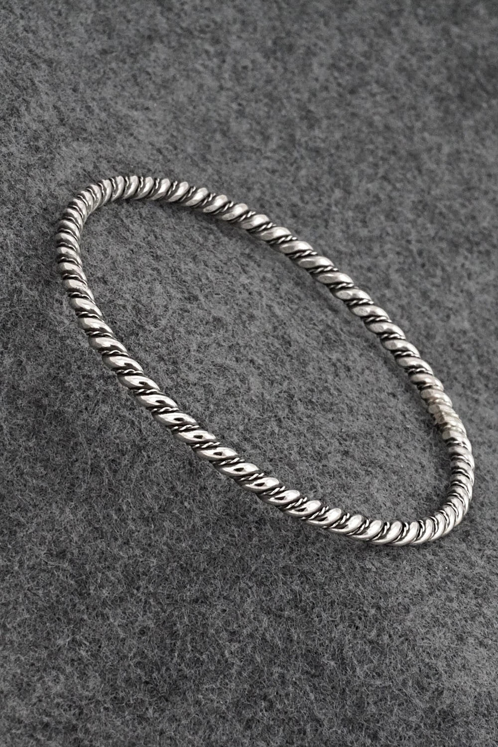 Sterling Silver Bangle Bracelet - Elaine Tahe