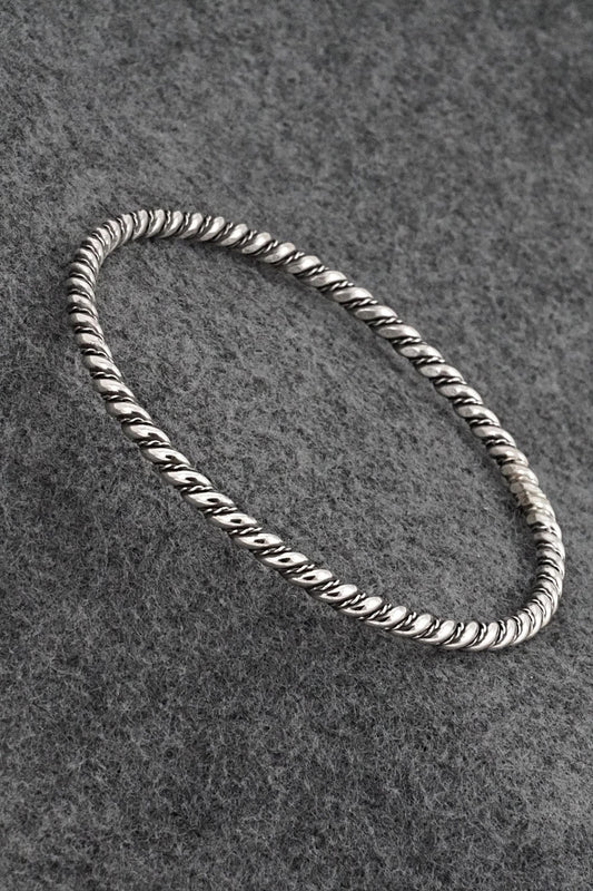 Sterling Silver Bangle Bracelet - Elaine Tahe