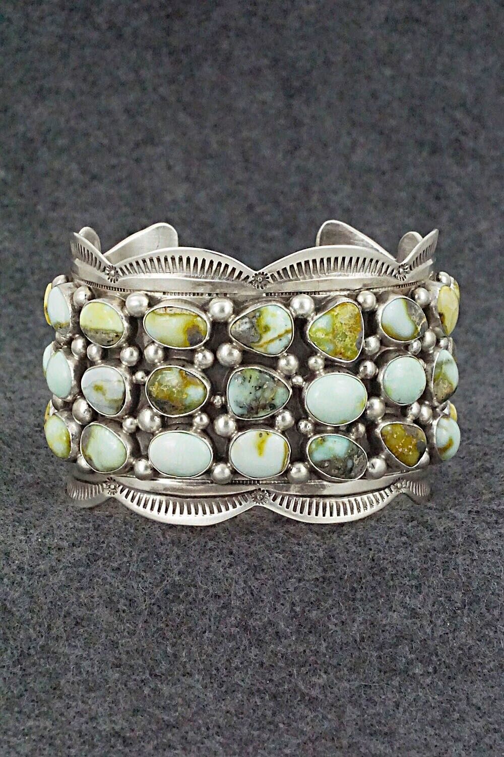Variscite & Sterling Silver Bracelet - Tom Lewis