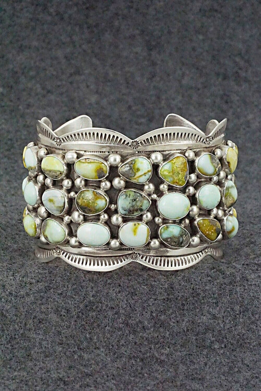 Variscite & Sterling Silver Bracelet - Tom Lewis