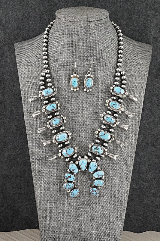 Turquoise & Sterling Silver Squash Blossom Set - Kathleen Livingston