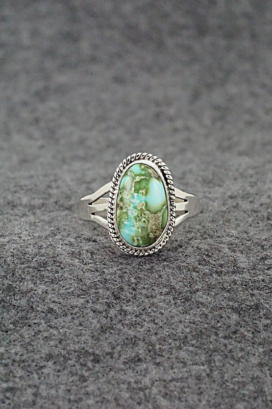 Turquoise & Sterling Silver Ring - Alice Rose Saunders - Size 9.25