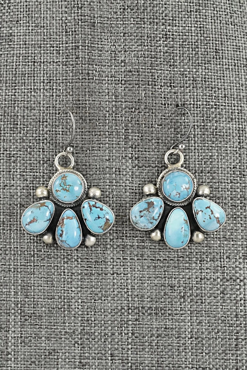 Turquoise & Sterling Silver Necklace and Earrings Set - Paul Livingston