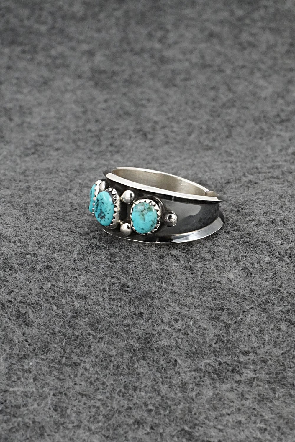 Turquoise & Sterling Silver Ring - Paul Largo - Size 12.5