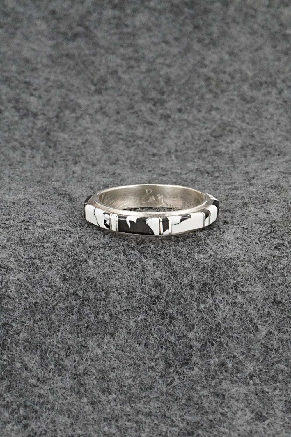 White Buffalo & Sterling Silver Ring - Terrance Panteah - Size 11.25