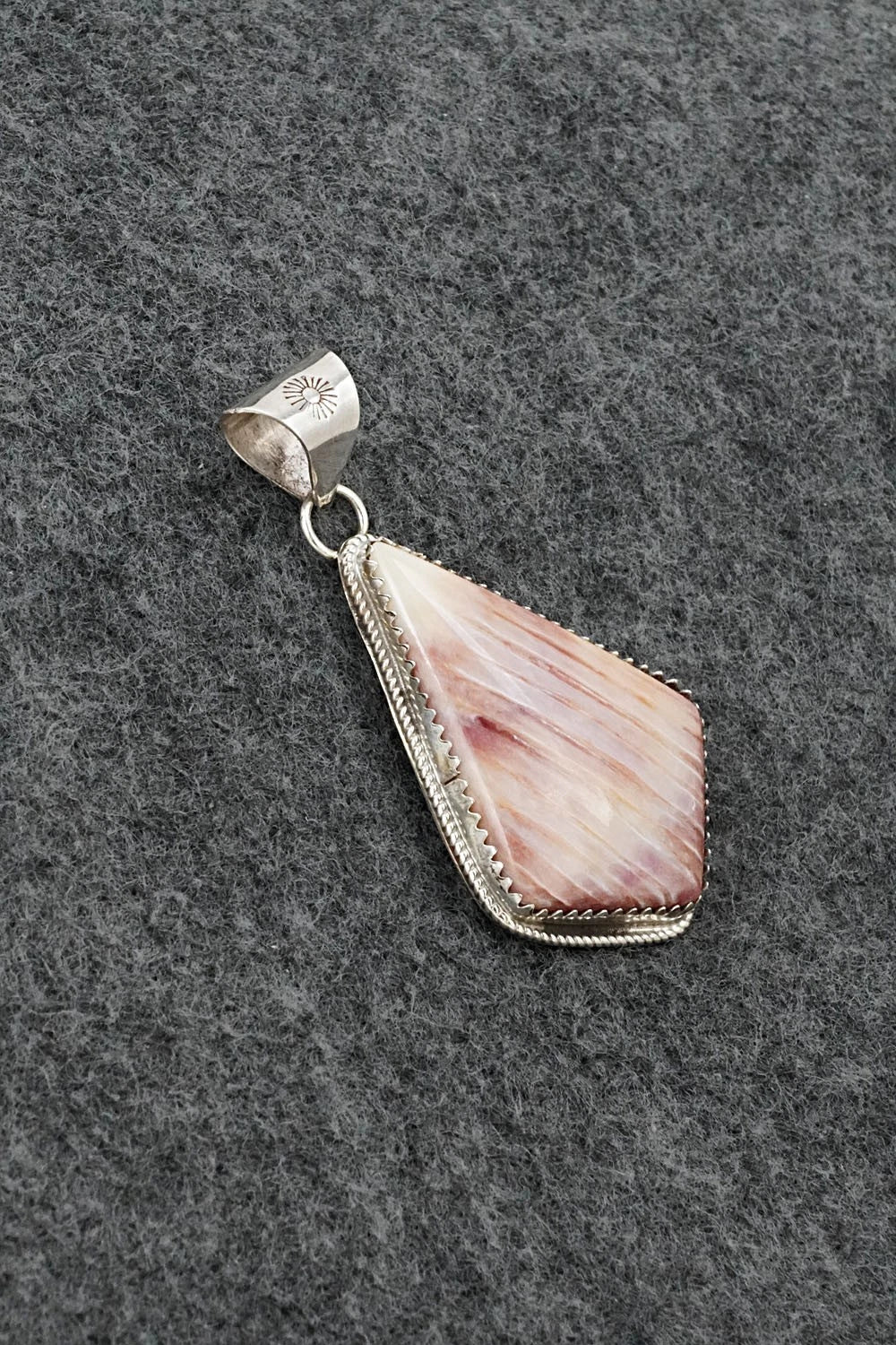 Spiny Oyster & Sterling Silver Pendant - Ernest Hawthorne