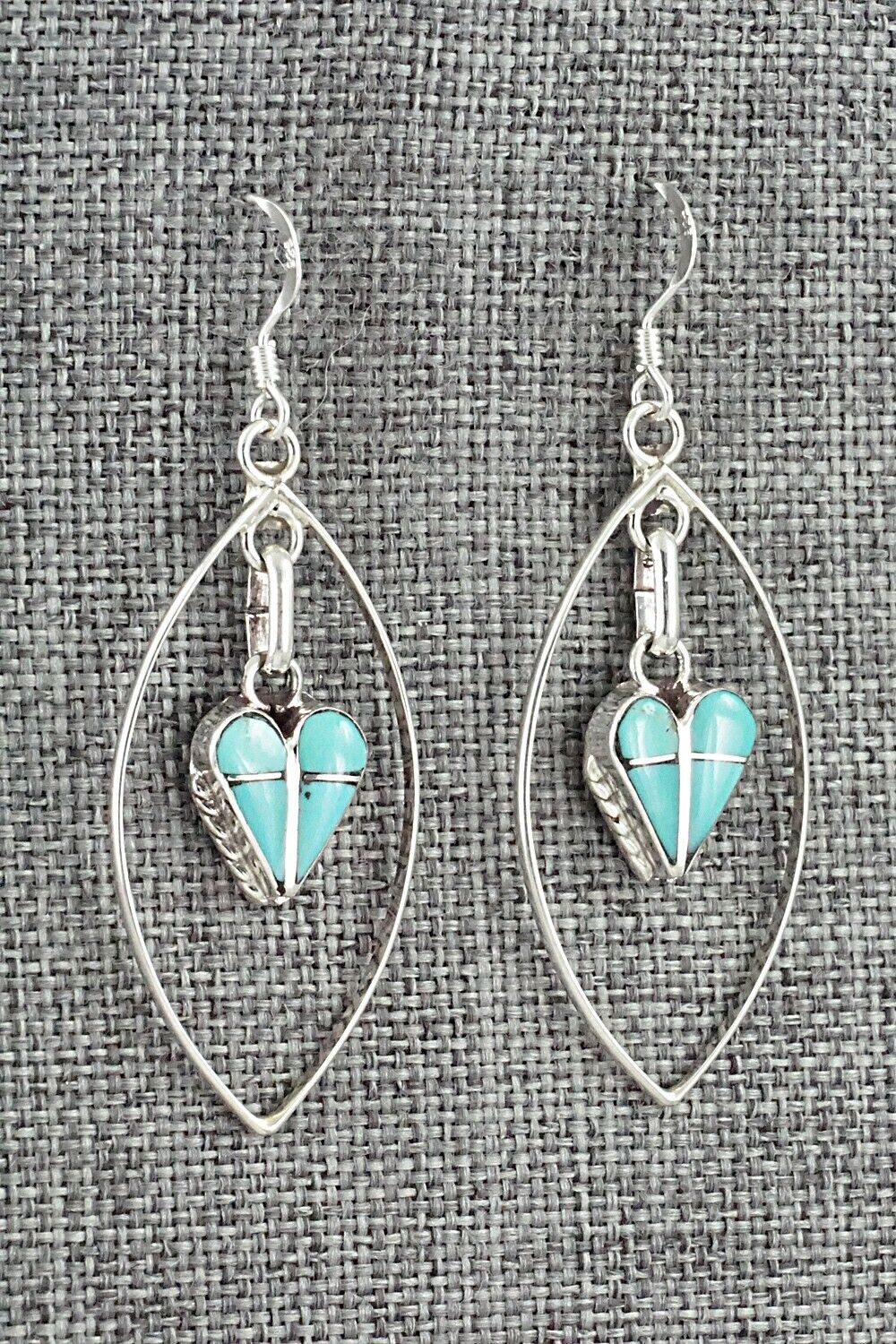 Turquoise and Sterling Silver Earrings - Velda Nastacio