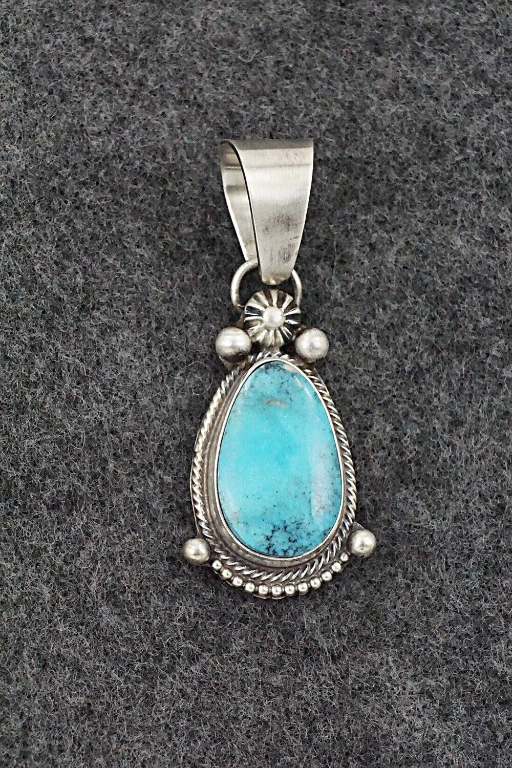 Turquoise & Sterling Silver Pendant - Kathleen Livingston