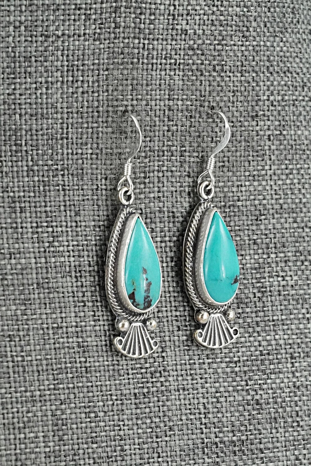 Turquoise & Sterling Silver Earrings - Verley Betone