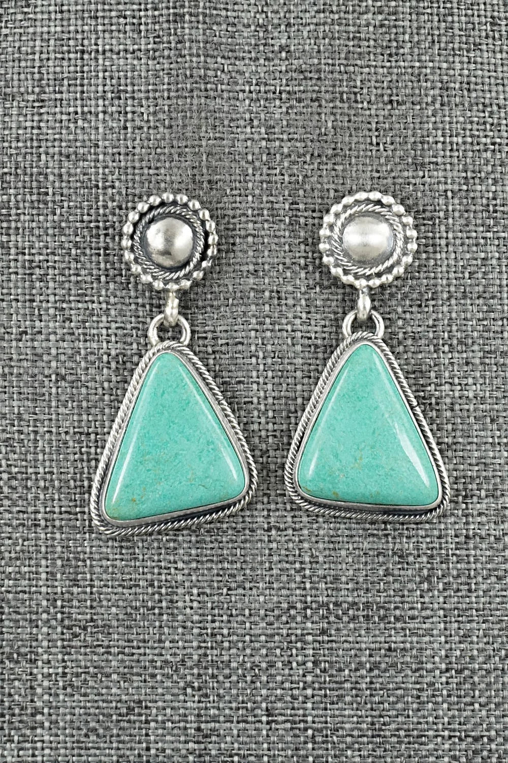 Turquoise & Sterling Silver Earrings - Darrin Livingston