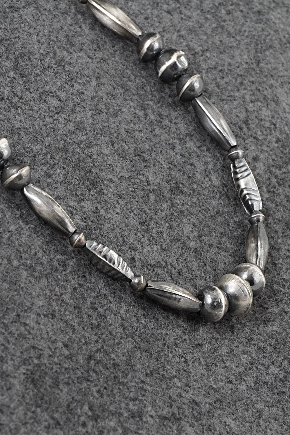 Sterling Silver Navajo Pearl Necklace 20" - Vintage