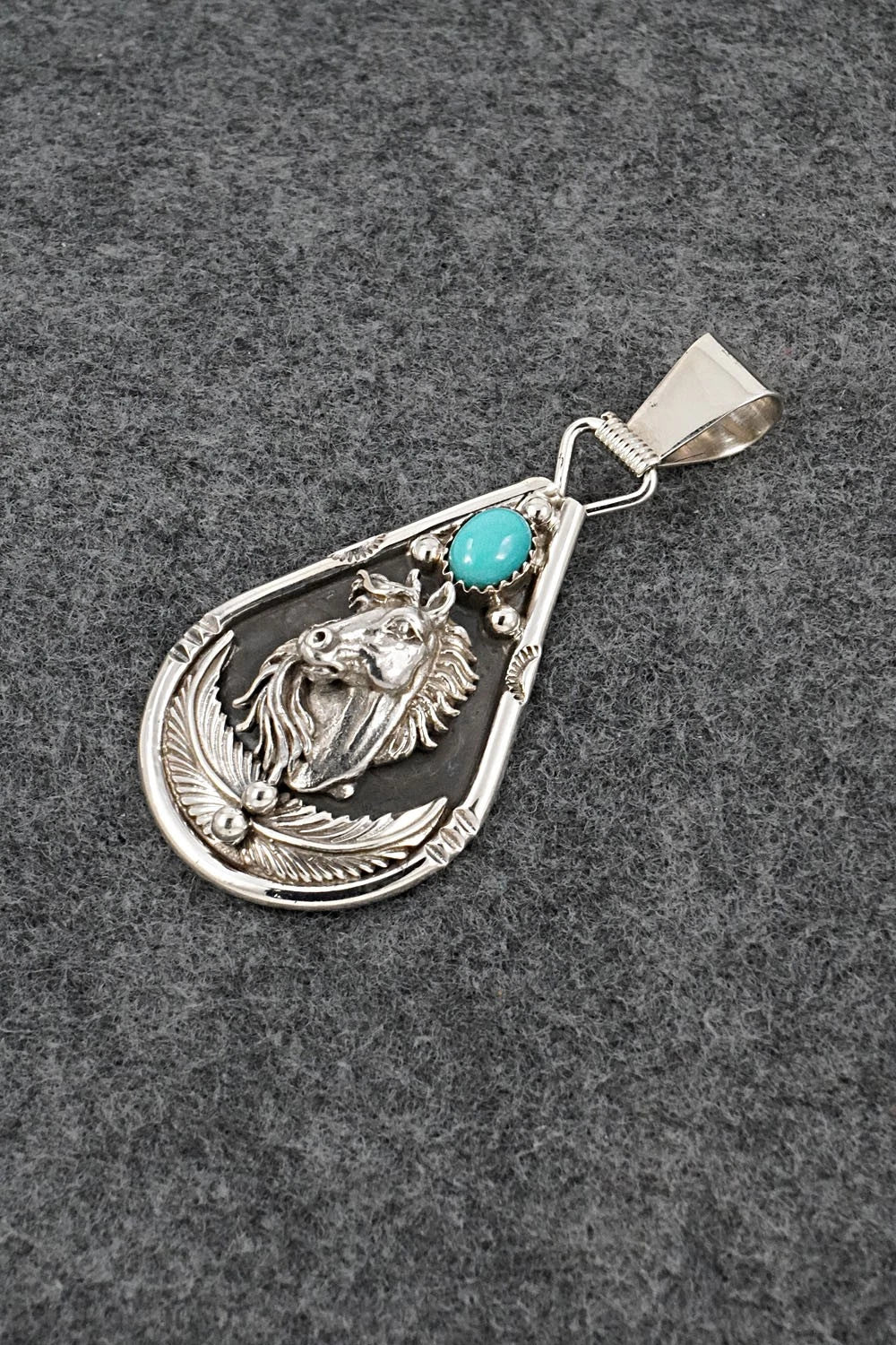 Turquoise & Sterling Silver Pendant - Darrell Morgan