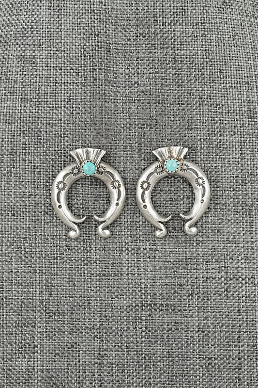 Turquoise & Sterling Silver Earrings - Adrienne Gordon