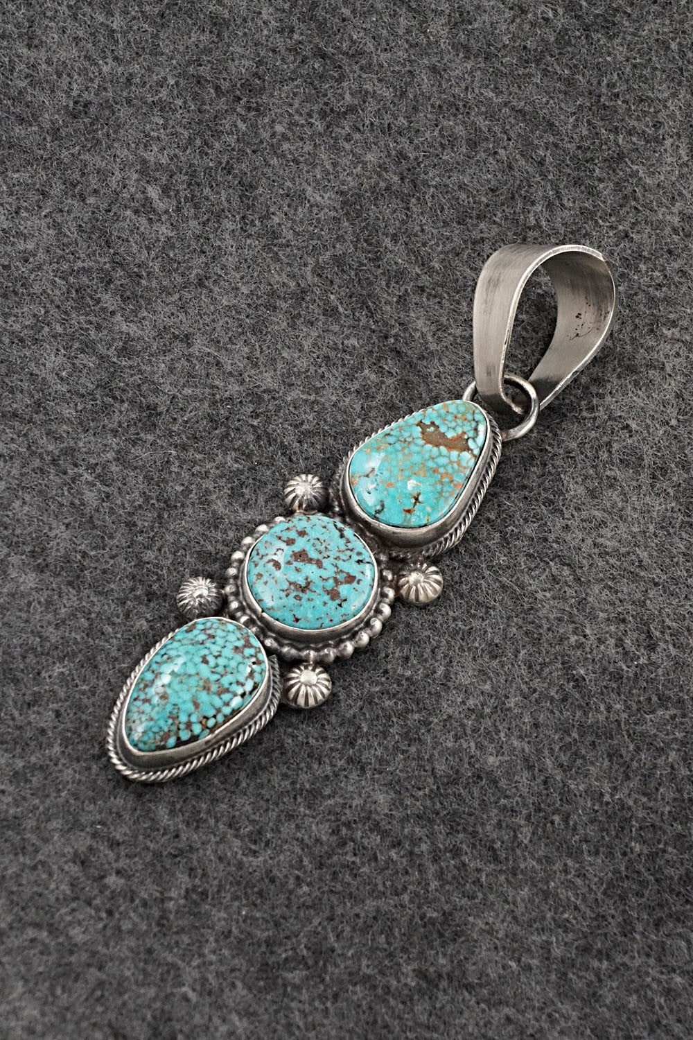 Turquoise & Sterling Silver Pendant - Randy Billy