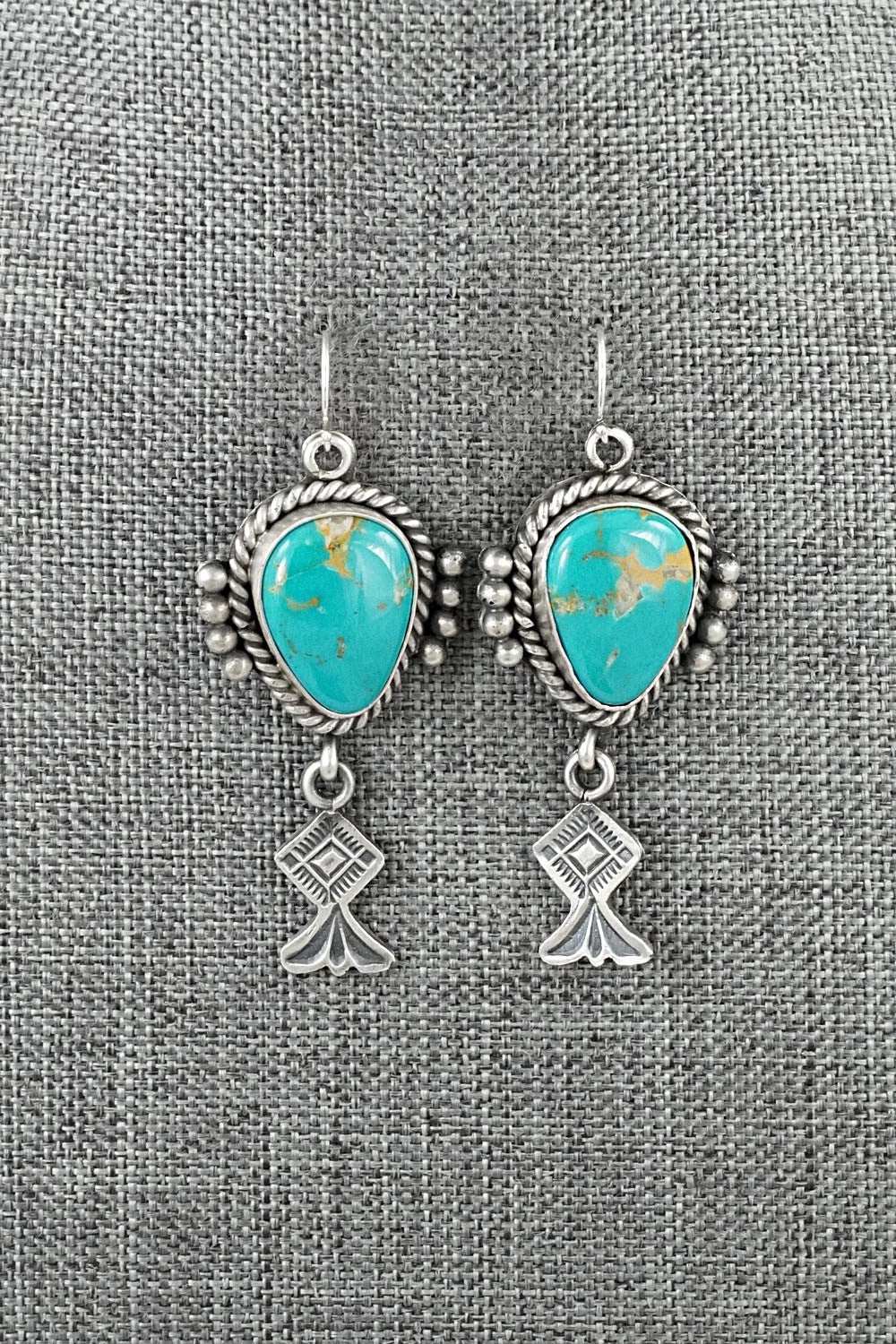 Turquoise & Sterling Silver Earrings - Michael Calladitto