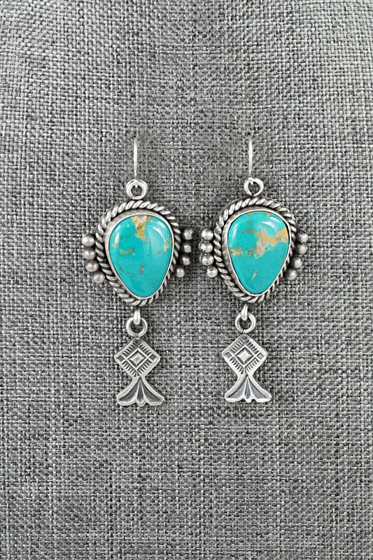 Turquoise & Sterling Silver Earrings - Michael Calladitto