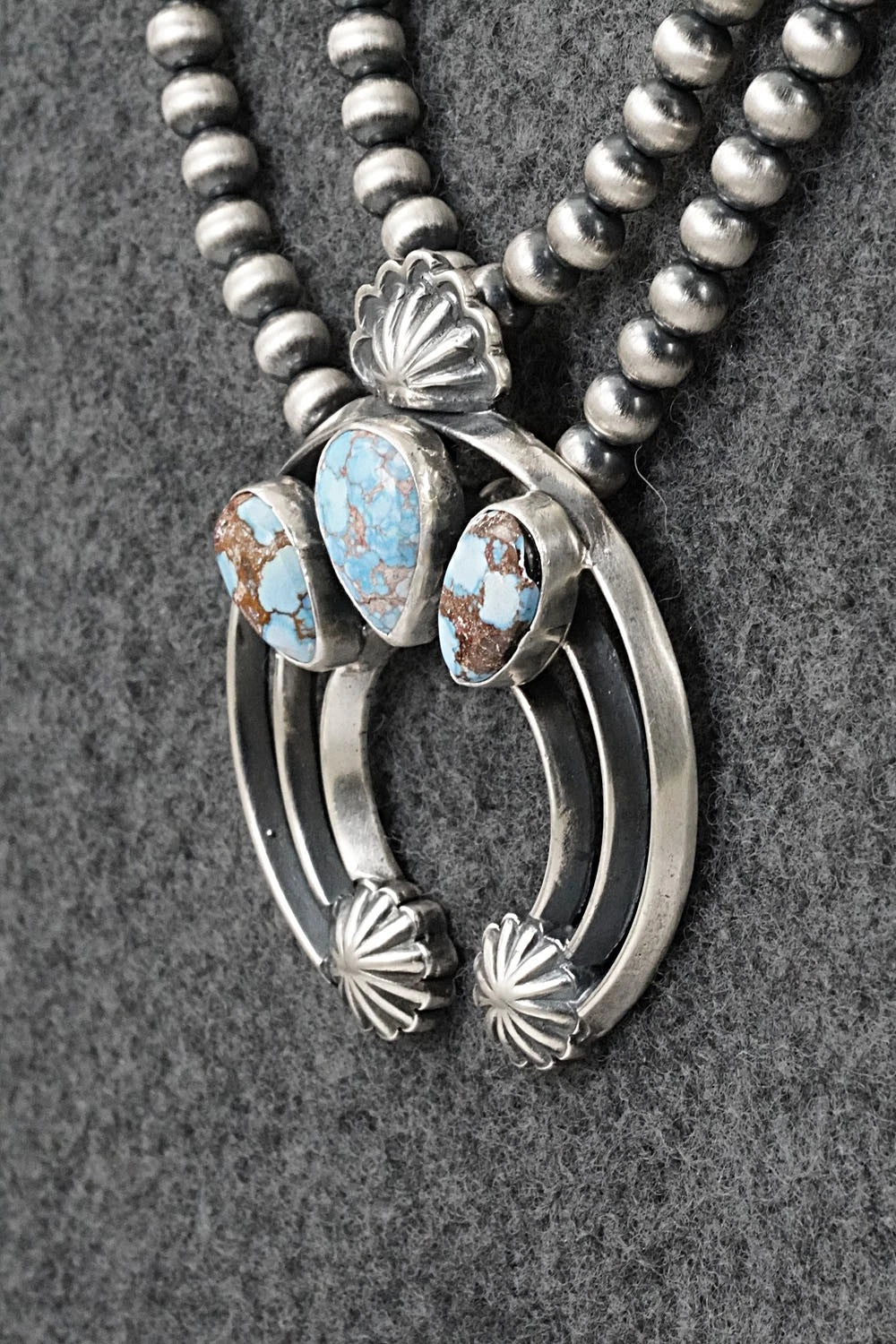 Turquoise & Sterling Silver Necklace - Davey Morgan