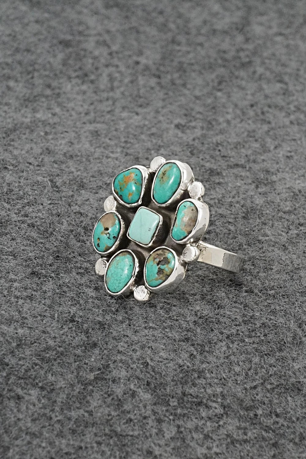 Turquoise & Sterling Silver Ring - Priscilla Reeder - Size 9