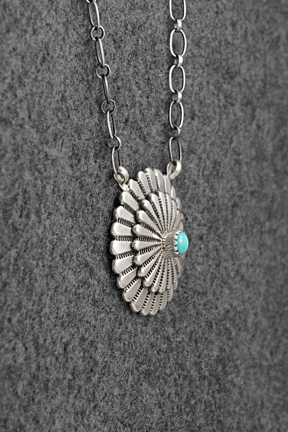 Turquoise & Sterling Silver Necklace - Sheldon Mariano