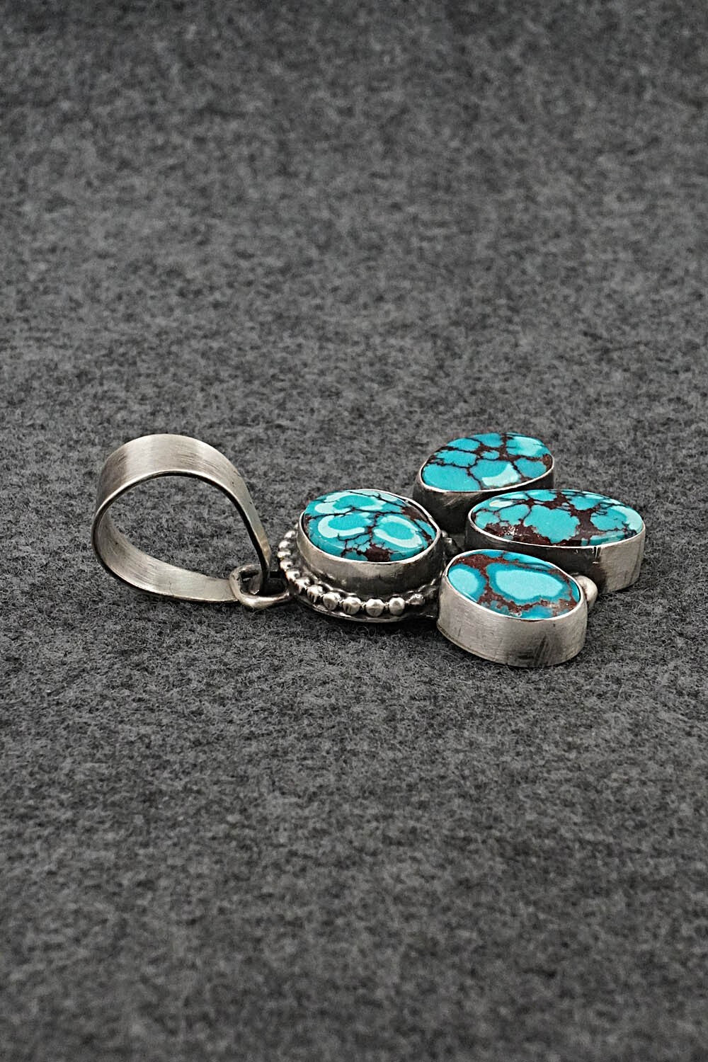 Turquoise & Sterling Silver Pendant and Earrings Set - Bobby Johnson