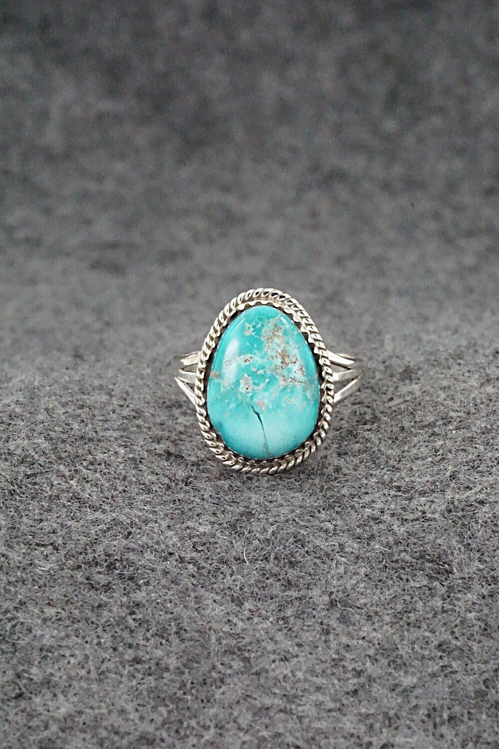 Turquoise & Sterling Silver Ring - Tom Dinetso - Size 9