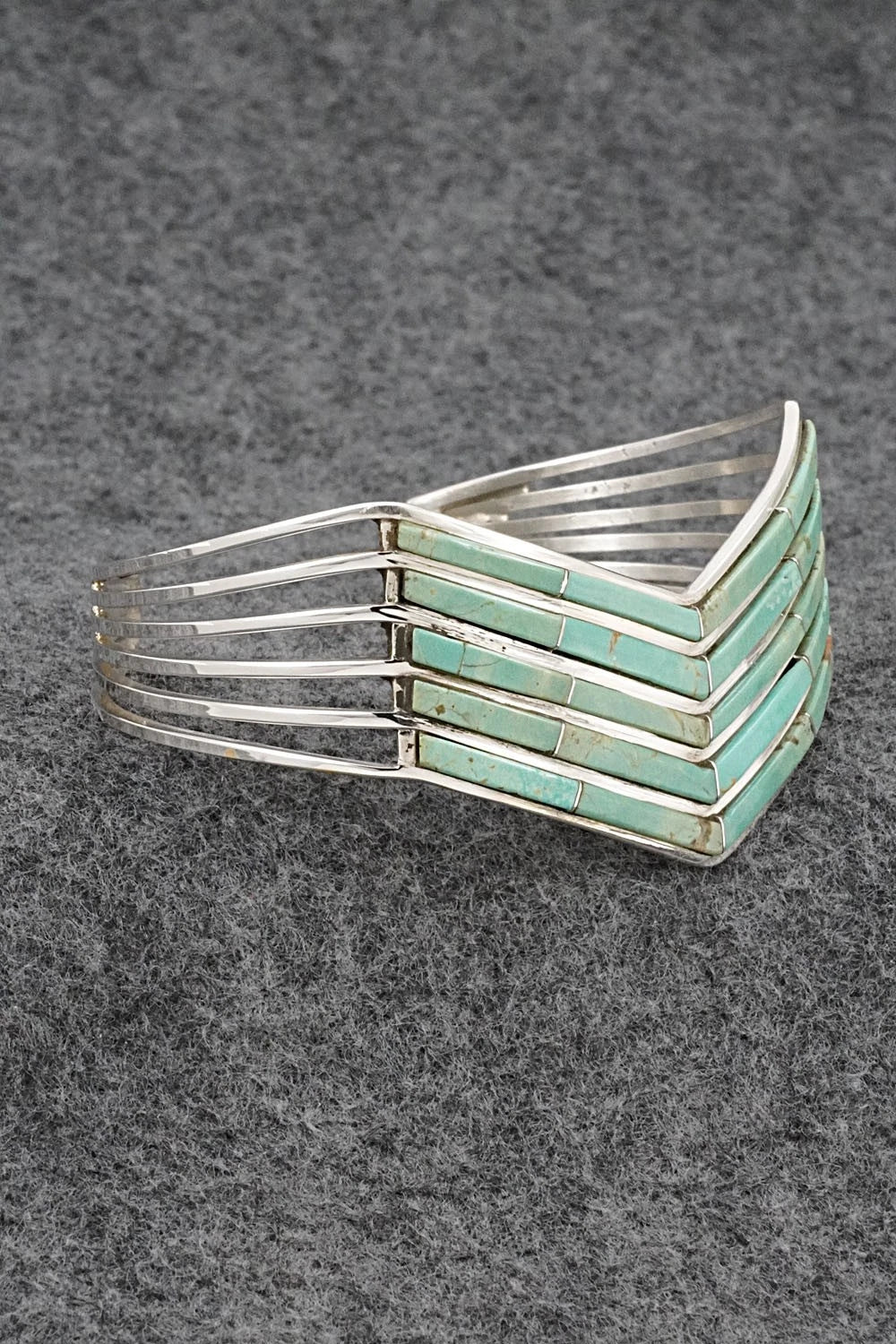 Turquoise & Sterling Silver Inlay Bracelet - Jamie Johnson